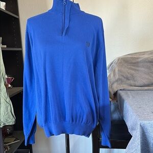 Chaps Men’s Sz L 1/4 Zip Elastic Wrists and Waist Sweater